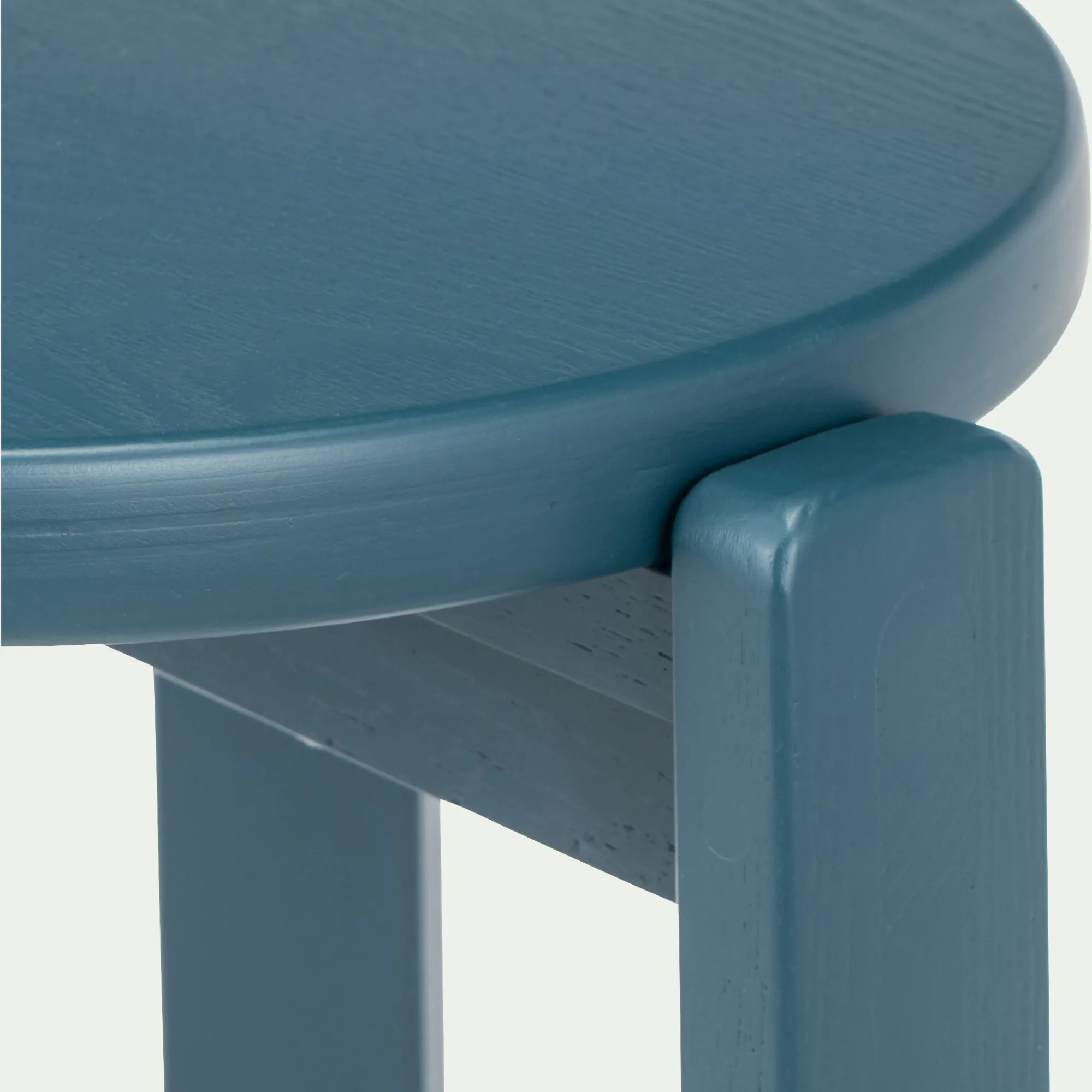 alinea Table De Chevet|Tabouret*Tabouret bas en bois de frêne H45cm - figuerolles Bleu