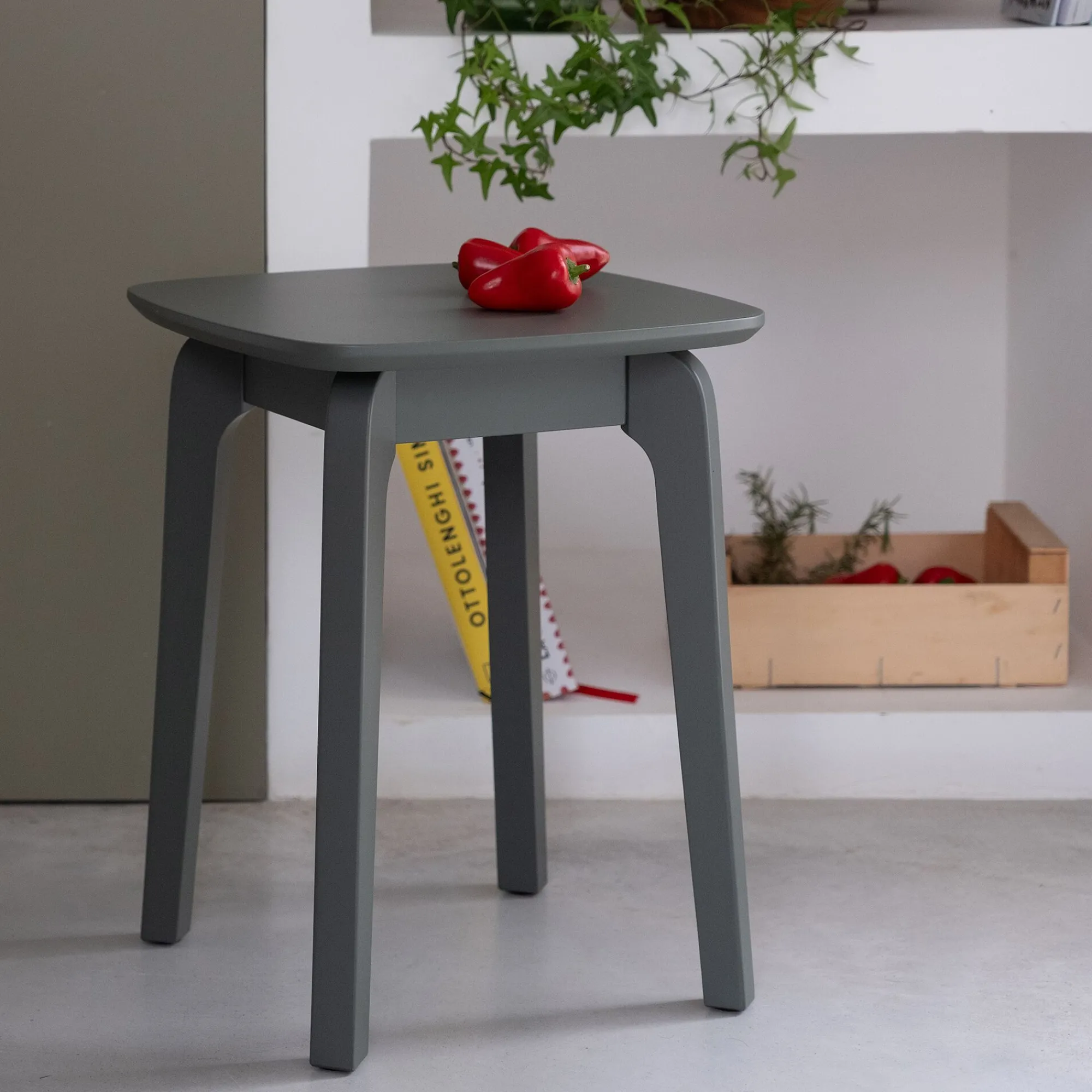 alinea Table De Chevet|Tabouret*Tabouret bas en bois d'hévéa H45cm - cèdre Vert