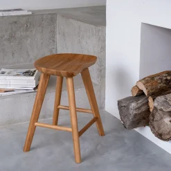 alinea Tabouret*Tabouret bas en chêne massif H49cm - naturel Bois clair