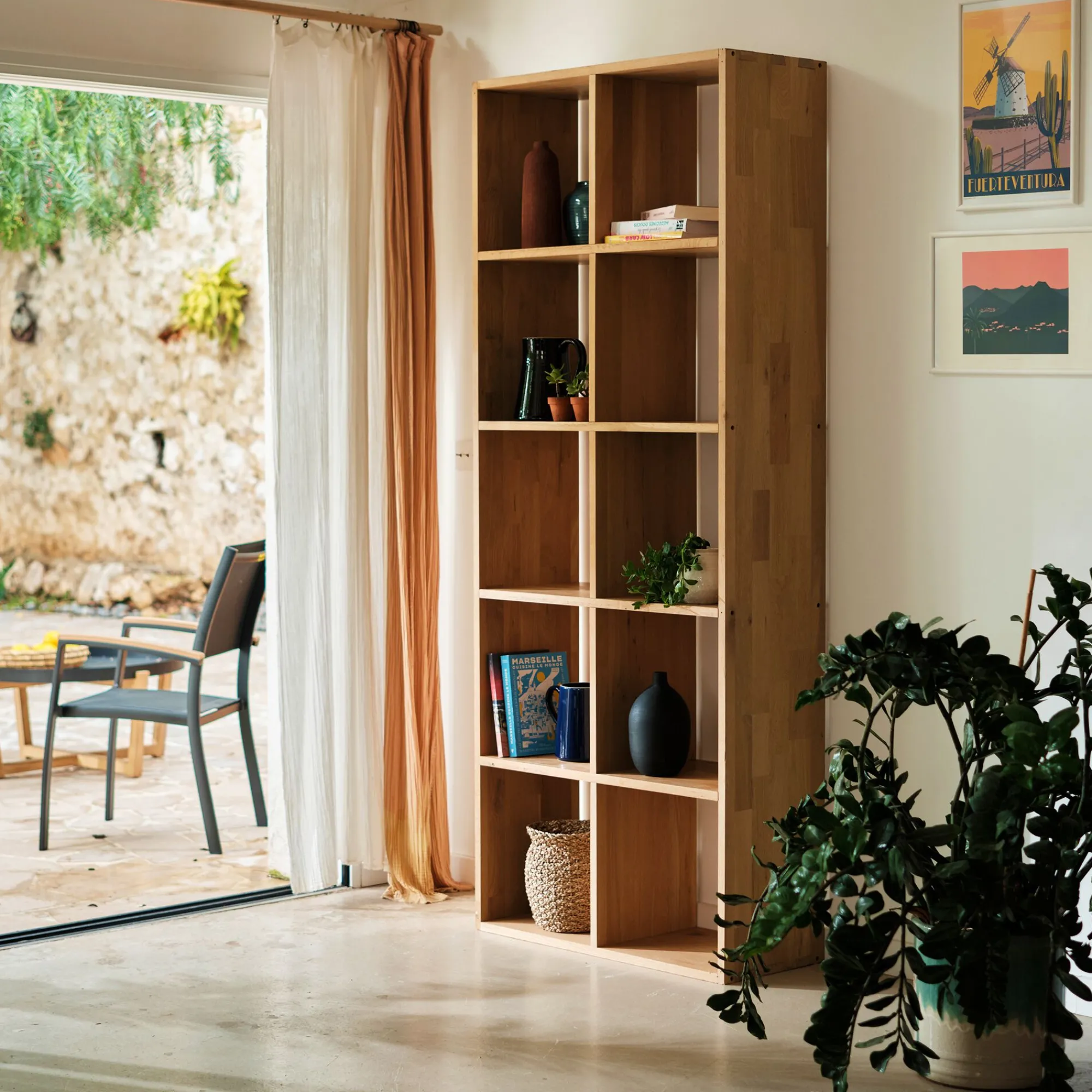 alinea Rangement À Composer|Bibliothèque Et Étagère*Étagère 10 cases en chêne Bois clair