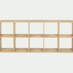 alinea Rangement À Composer|Bibliothèque Et Étagère*Étagère 10 cases en chêne Bois clair