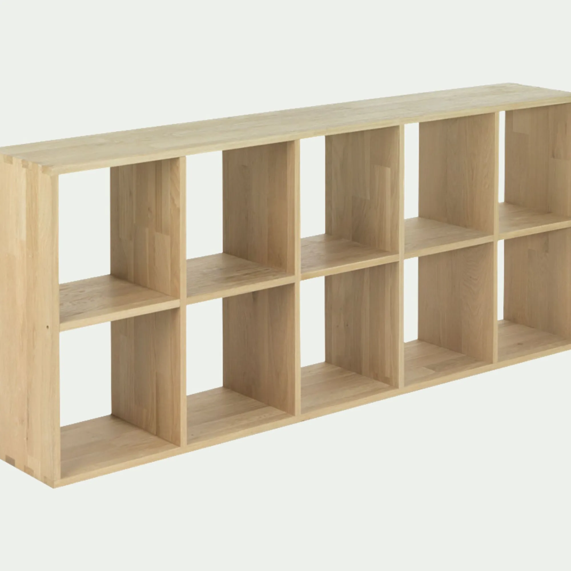 alinea Rangement À Composer|Bibliothèque Et Étagère*Étagère 10 cases en chêne Bois clair