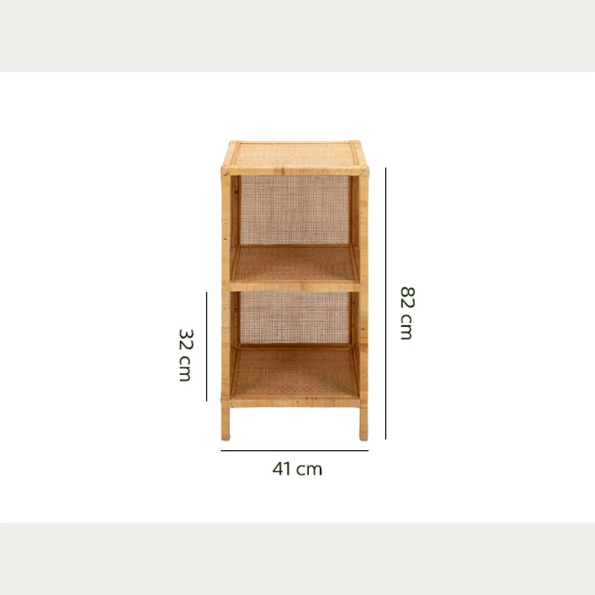 alinea Bibliothèque Enfant|Bibliothèque Enfant*Étagère 2 cases en rotin - Naturel