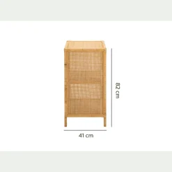 alinea Bibliothèque Enfant|Bibliothèque Enfant*Étagère 2 cases en rotin - Naturel