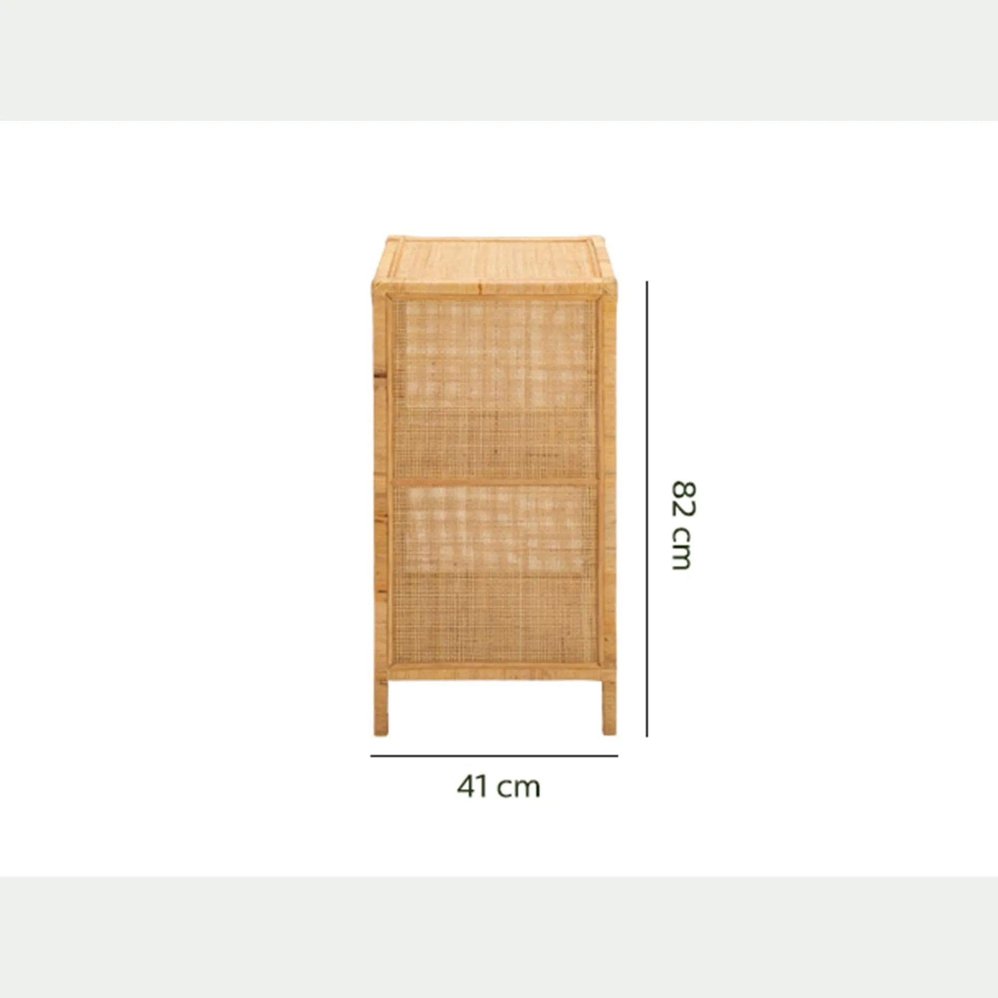 alinea Bibliothèque Enfant|Bibliothèque Enfant*Étagère 2 cases en rotin - Naturel