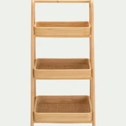 alinea Bibliothèque Enfant|Bibliothèque Enfant*Étagère 3 tablettes en bois et rotin - Bois clair