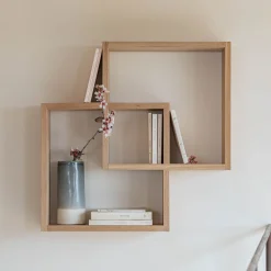 alinea Étagère Murale|Rangement À Composer*Étagère cube murale en chêne - L56cm Bois clair