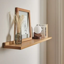 alinea Étagère Murale|Rangement À Composer*Étagère murale plaquée chêne - L86,6cm Bois clair