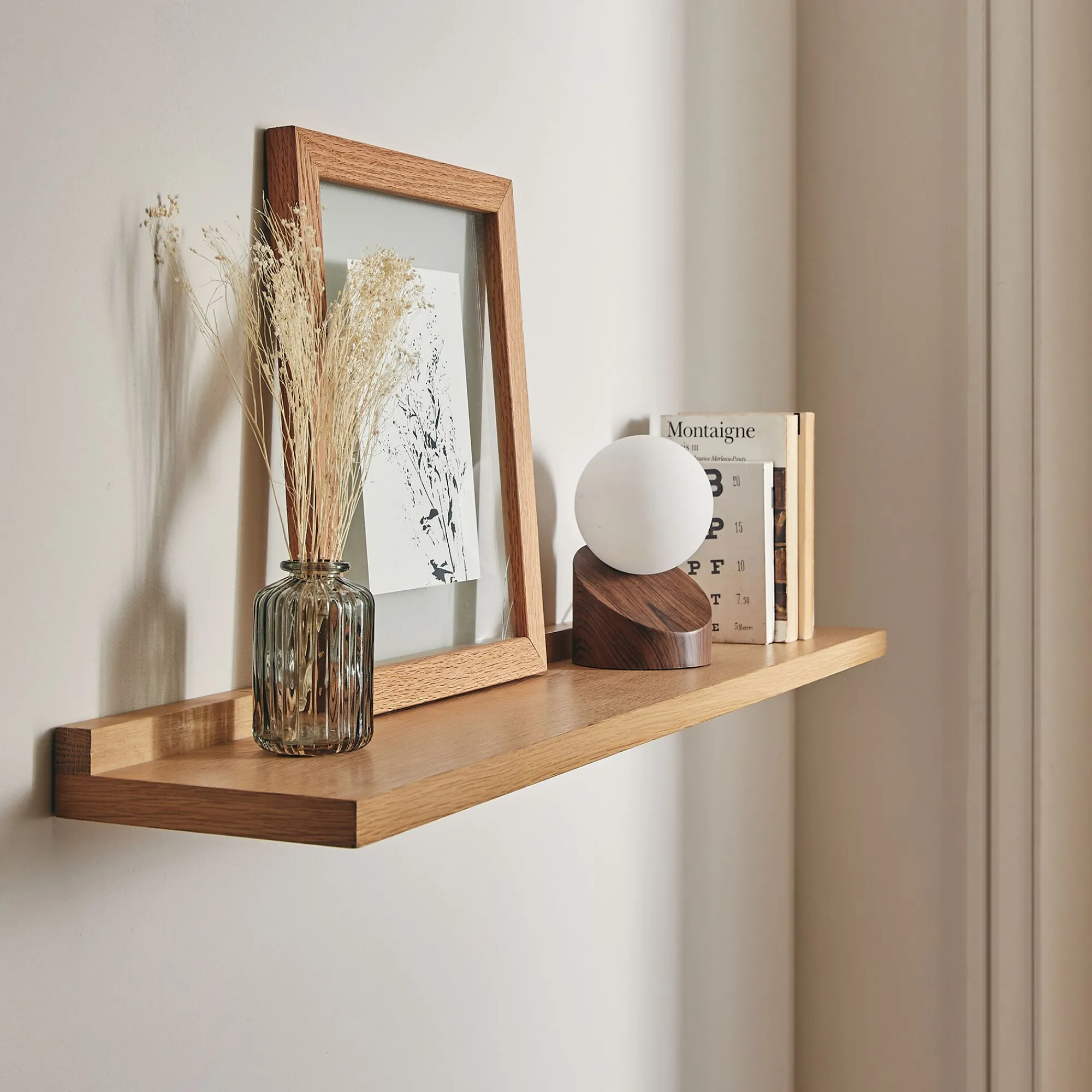alinea Étagère Murale|Rangement À Composer*Étagère murale plaquée chêne - L86,6cm Bois clair