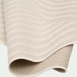 alinea Tapis Exterieur|Tapis D'Extérieur*Tapis à motifs circulaires 120x170cm - écru Blanc