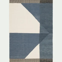 alinea Tapis De Salon*Tapis à motifs en coton - 160x230cm Bleu
