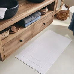alinea Tapis De Bain*Tapis de bain en coton - 60x110cm Blanc