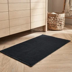 alinea Tapis De Bain*Tapis de bain en coton - 50x80cm Noir