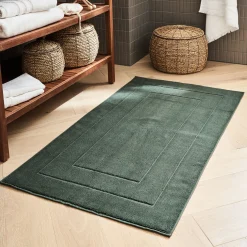 alinea Tapis De Bain*Tapis de bain en coton - cèdre 60x110cm Vert