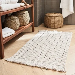 alinea Tapis De Bain*Tapis de bain point bulle en coton 50x80cm - Beige