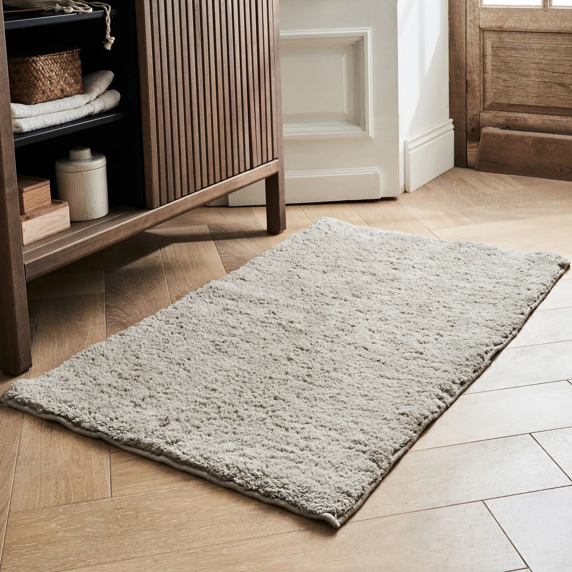 alinea Tapis De Bain*Tapis de bain rectangulaire grand modèle - alpilles 100x60cm Beige