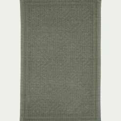 alinea Tapis De Bain*Tapis de bain surpiquage losanges en coton - cèdre 50x70cm Vert