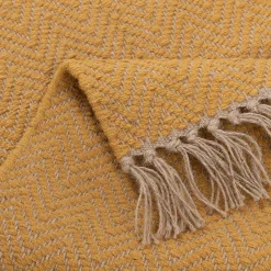 alinea Tapis En Laine|Tapis En Jute*Tapis de couloir et laine et jute 60x200cm - Jaune