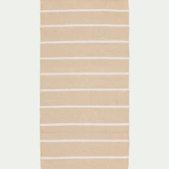 alinea Tapis De Couloir|Tapis De Cuisine*Tapis en coton à rayure 60x120cm - Beige