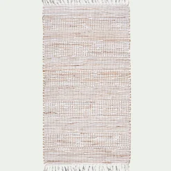alinea Tapis De Couloir|Tapis De Cuisine*Tapis en coton recyclé et jute - naturel et 60x110cm Blanc