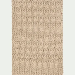 alinea Descente De Lit*Tapis en laine et coton - 60x90cm Beige