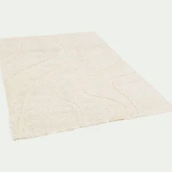 alinea Tapis De Salon*Tapis en tissu recyclé à motif 160x230cm - Beige