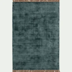 alinea Tapis Uni|Tapis De Salon*Tapis frangé en velours 160x230cm - eucalyptus Vert