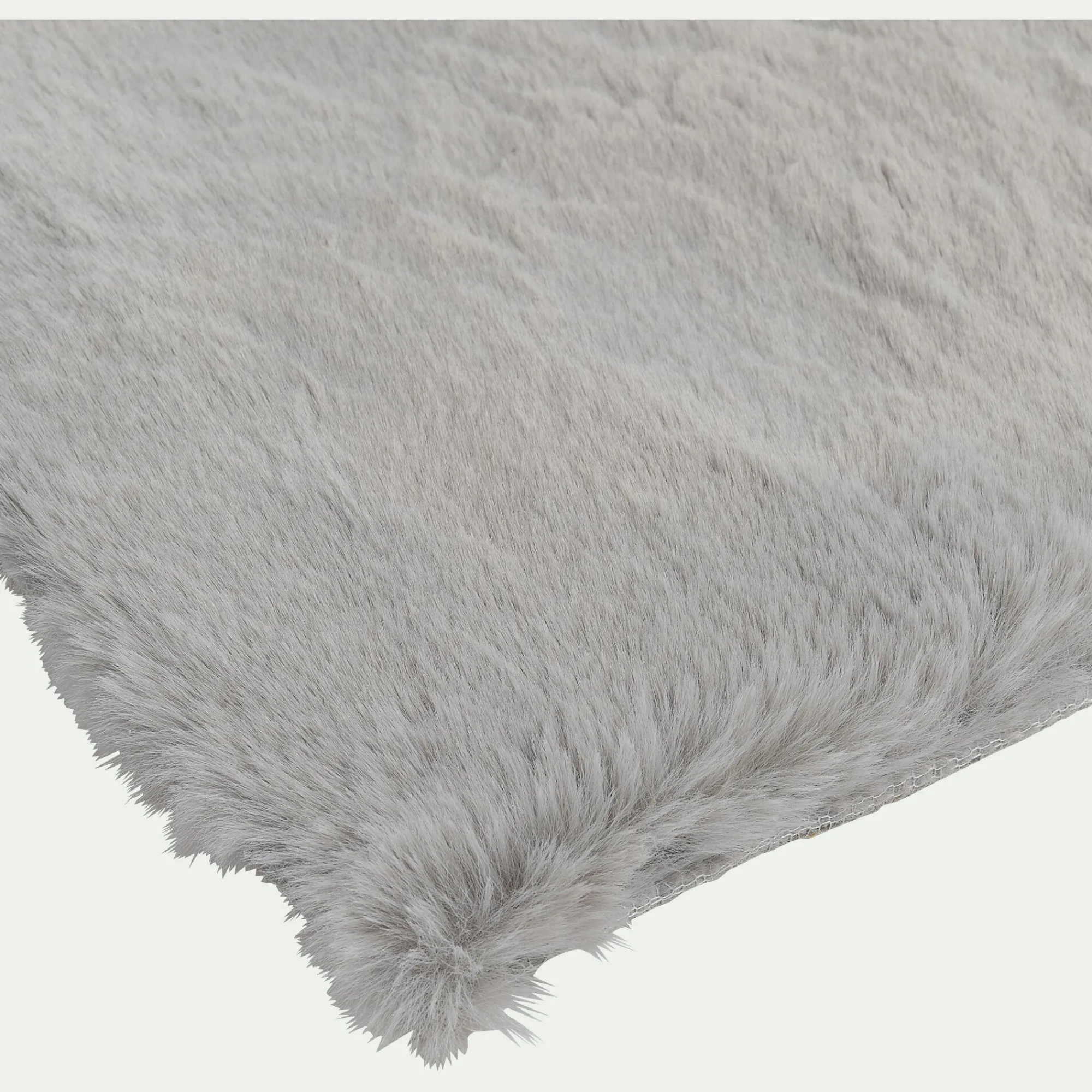 alinea Tapis Uni|Tapis De Salon*Tapis imitation fourrure - 120x160cm Gris