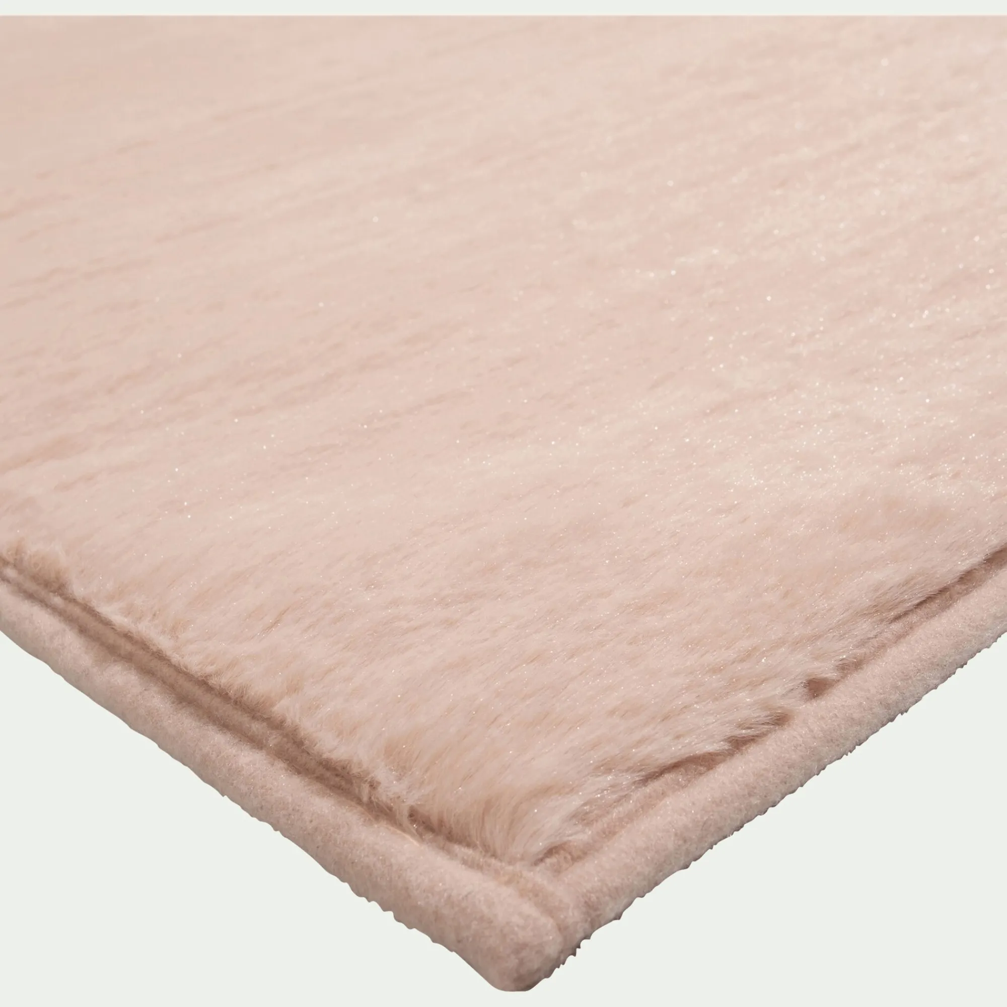 alinea Tapis Uni|Tapis De Salon*Tapis imitation fourrure - argile 150x200cm Rose