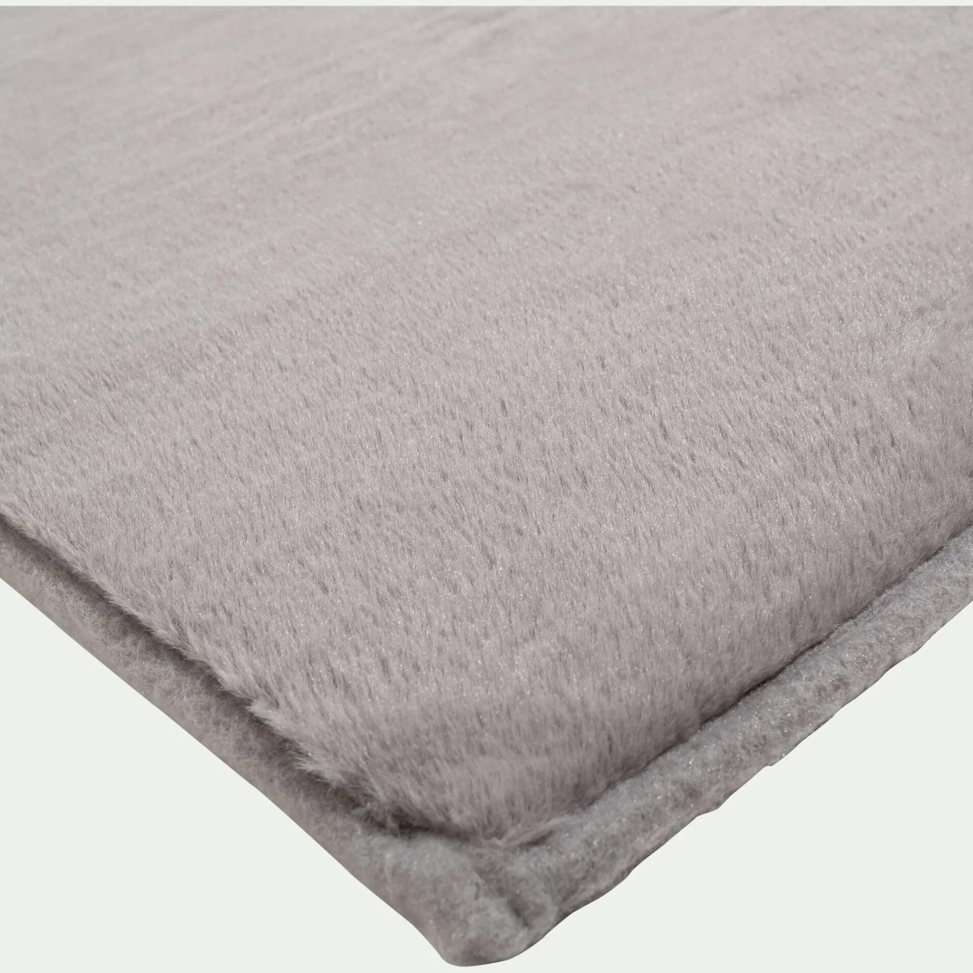 alinea Tapis Uni|Tapis De Salon*Tapis imitation fourrure - restanque 150x200cm Gris