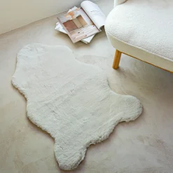 alinea Matelas Enfant|Tapis Uni*Tapis imitation fourrure - 60x90cm Beige