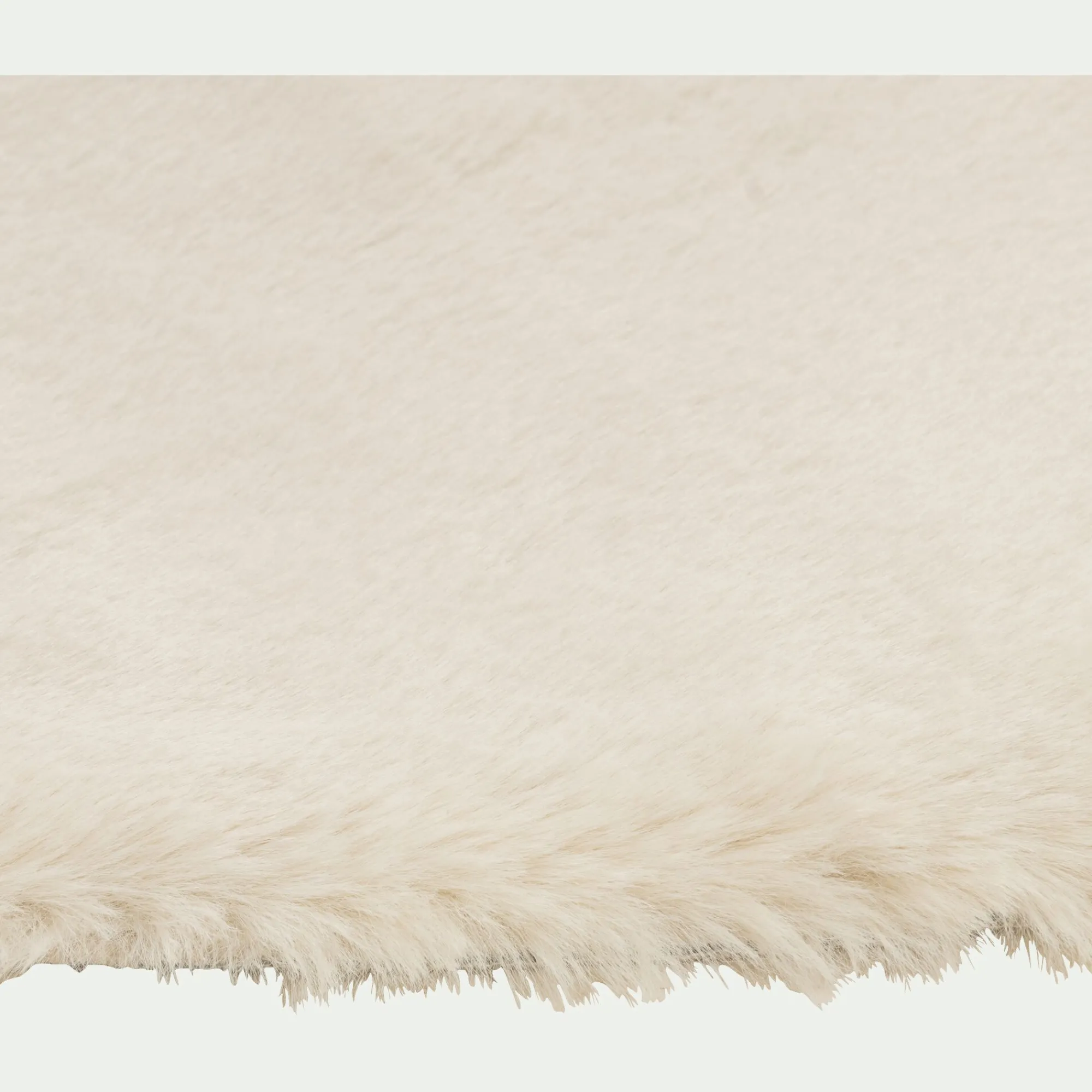 alinea Descente De Lit|Tapis Uni*Tapis imitation fourrure - D120cm Beige