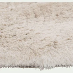 alinea Descente De Lit|Tapis Uni*Tapis imitation fourrure - D120cm Beige