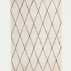 alinea Tapis Berbère*Tapis inspiration berbère à motifs losange 160x230cm - écru Blanc