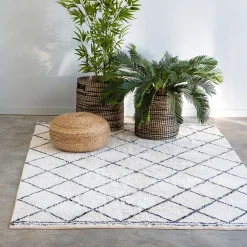 alinea Tapis De Salon|Tapis Berbère*Tapis inspiration berbère en coton - 300x400cm Blanc
