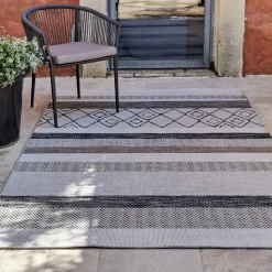 alinea Tapis Exterieur|Tapis D'Extérieur*Tapis intérieur et extérieur à motifs - 120x170cm Gris
