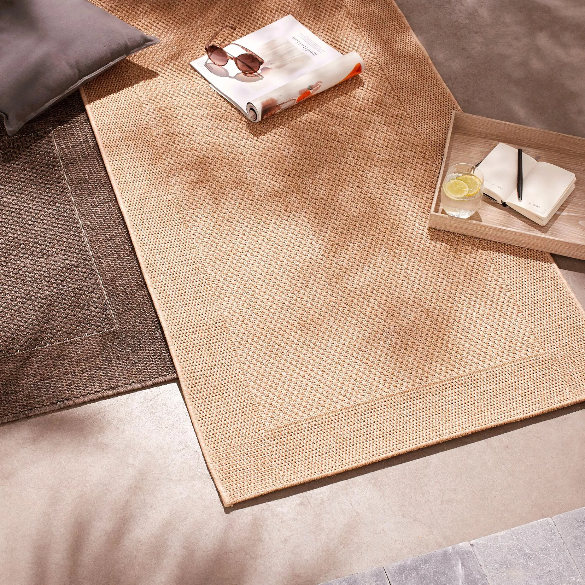alinea Tapis Exterieur|Tapis D'Extérieur*Tapis intérieur et extérieur - 120x170cm Naturel