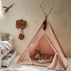 alinea Matelas Enfant|Tapis Chambre Enfant*Tapis pour tipi 100x100cm - argile Rose