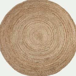 alinea Tapis De Salon*Tapis rond en jute - D120cm Naturel
