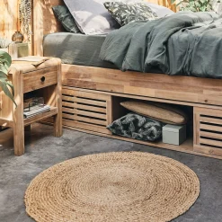 alinea Tapis De Salon*Tapis rond en jute - D120cm Naturel