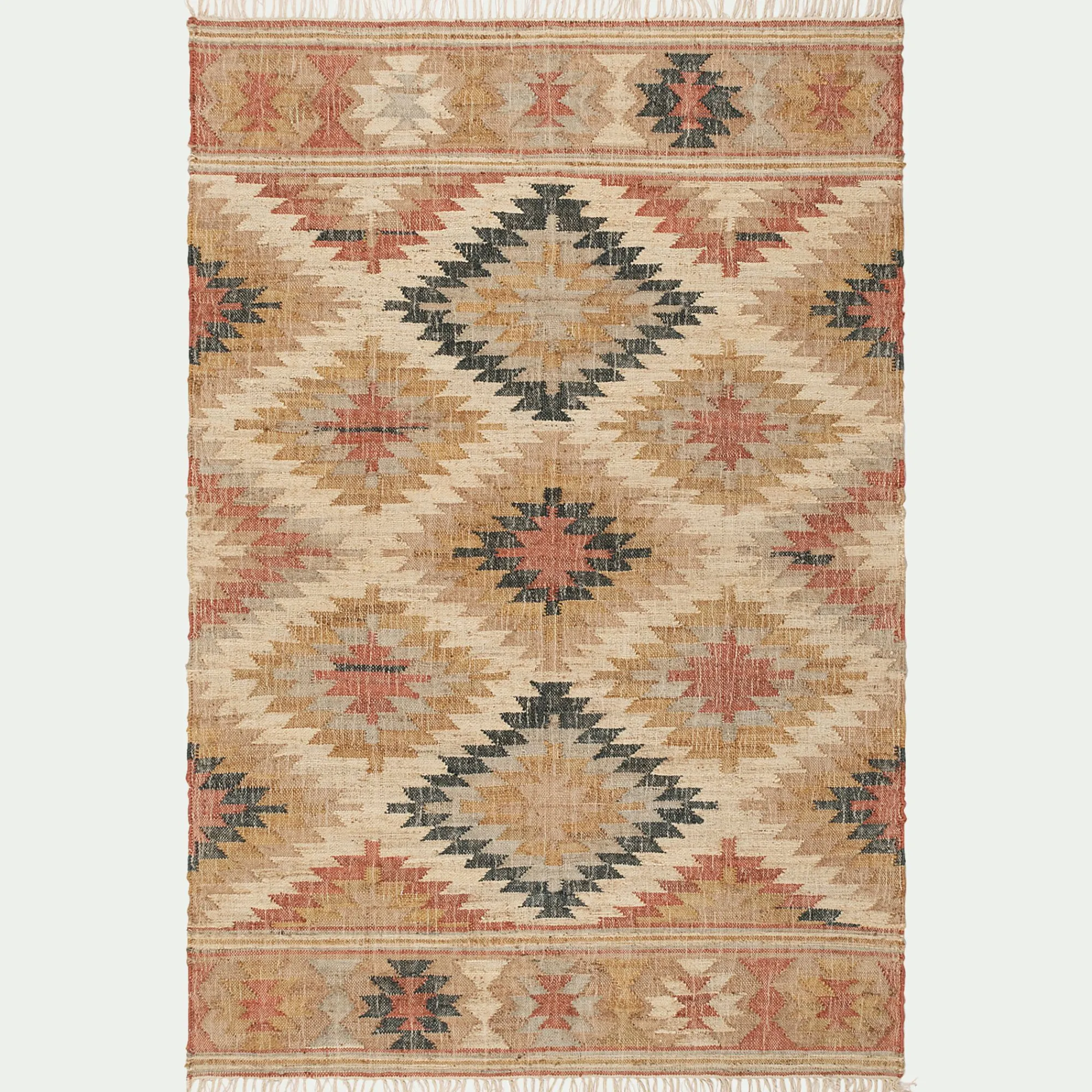 alinea Tapis En Jute|Tapis De Salon*Tapis tissé en jute et coton - 200x290cm Beige