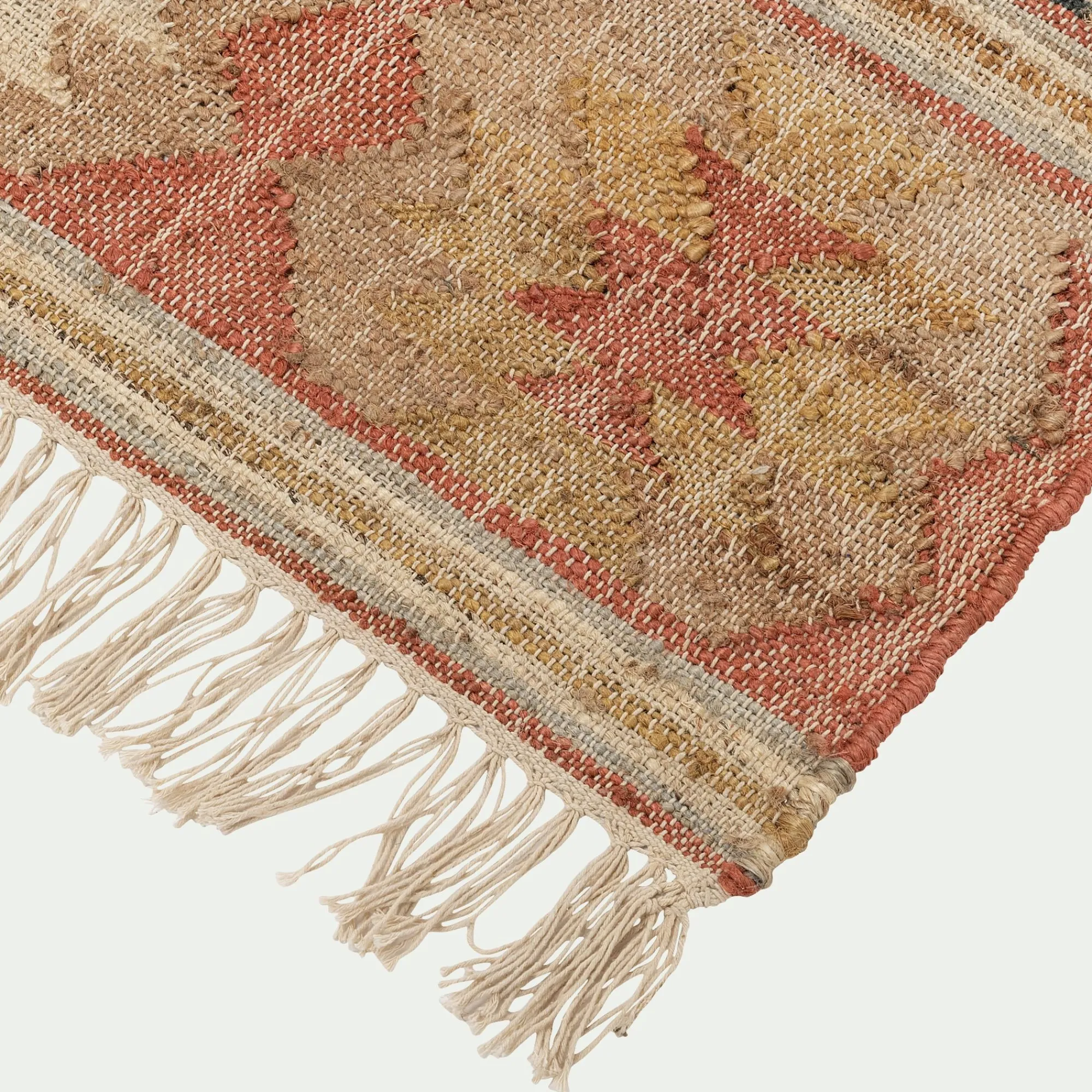 alinea Tapis En Jute|Tapis De Salon*Tapis tissé en jute et coton - 200x290cm Beige