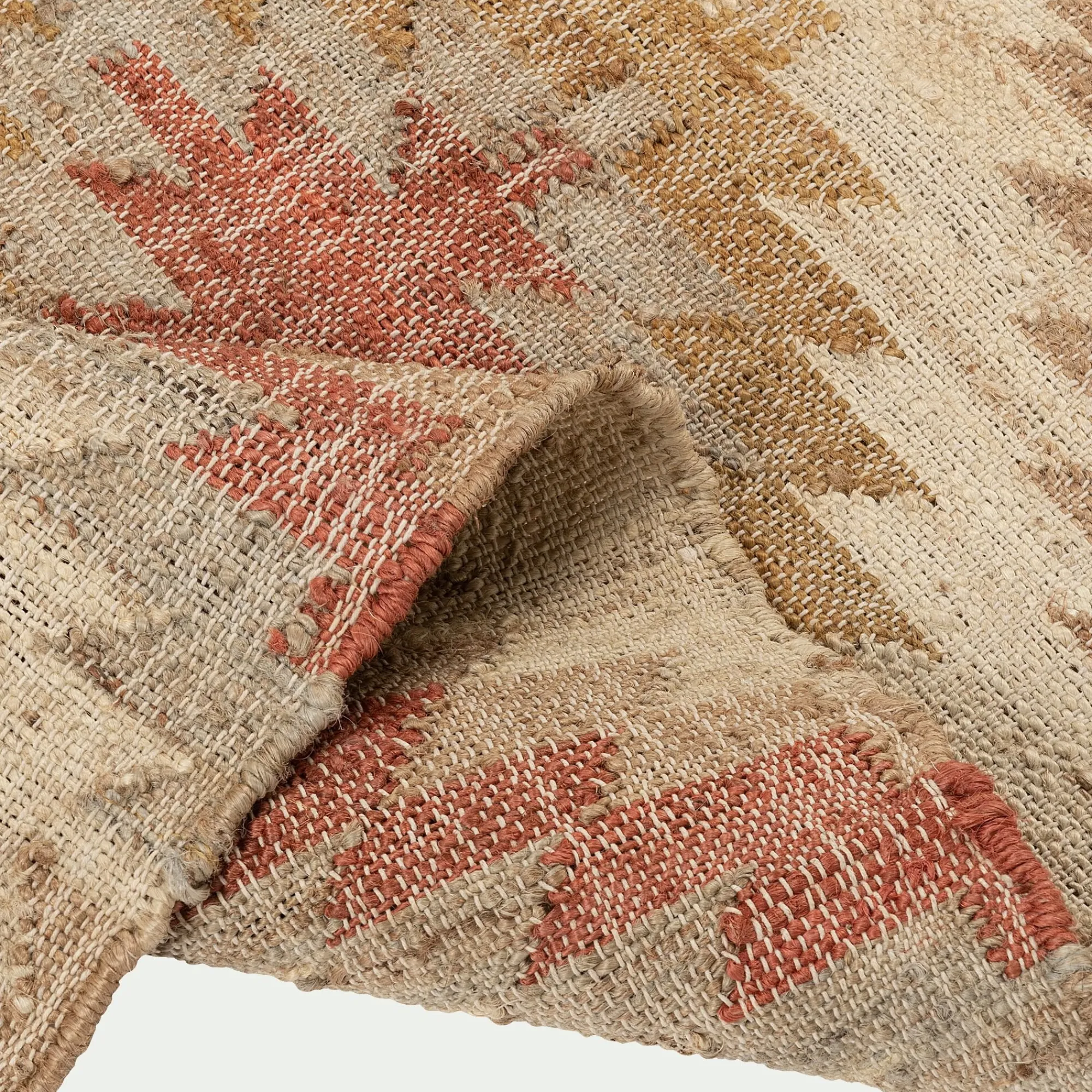 alinea Tapis En Jute|Tapis De Salon*Tapis tissé en jute et coton - 200x290cm Beige