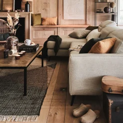 alinea Tapis En Jute|Tapis De Salon*Tapis tissé en jute et coton à motifs - 160x230cm Beige