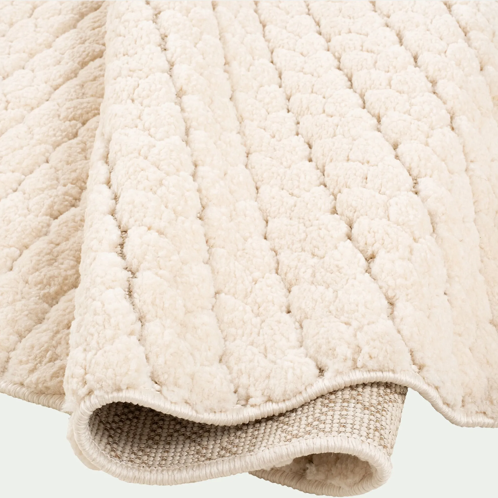 alinea Tapis Uni|Tapis De Salon*Tapis tressé 120x170cm - écru Blanc
