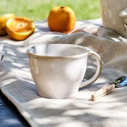 alinea Vaisselle Petit Déjeuner|Tasse Et Mug*Tasse avec anse en grès D11cm - alpilles Beige