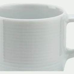 alinea Vaisselle Petit Déjeuner|Tasse Et Mug*Tasse et sous-tasse spirale en porcelaine 10cl - Blanc