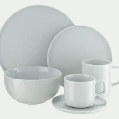 alinea Vaisselle Petit Déjeuner|Tasse Et Mug*Tasse et sous-tasse spirale en porcelaine 25cl - Blanc
