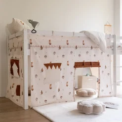 alinea Matelas Enfant|Tipi*Tente de lit en coton l152xh106cm - Blanc
