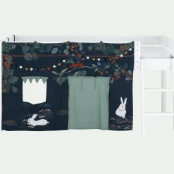 alinea Matelas Enfant|Tipi*Tente de lit enfant à motifs sous-bois - Bleu